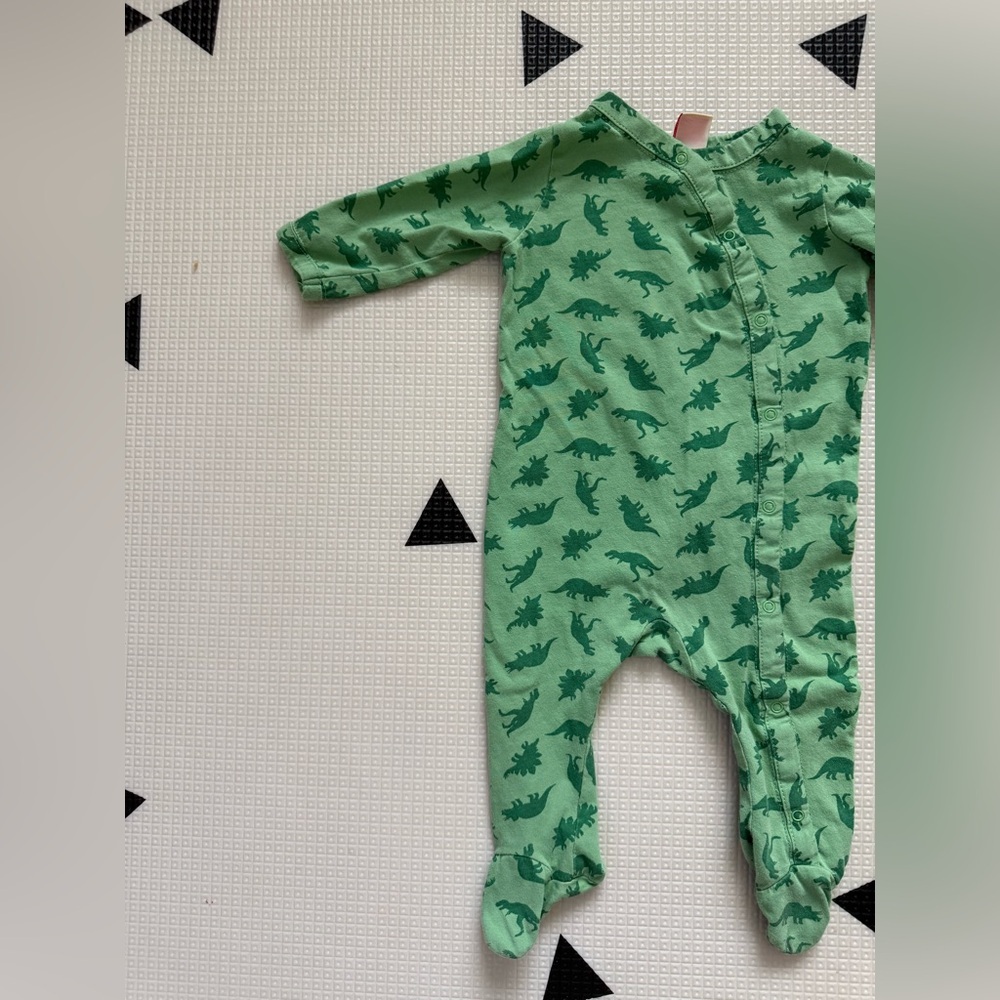 Harper Canyon|Baby boy Green Dinosaur Print Kids One Piece,footie pajamas•••3M
